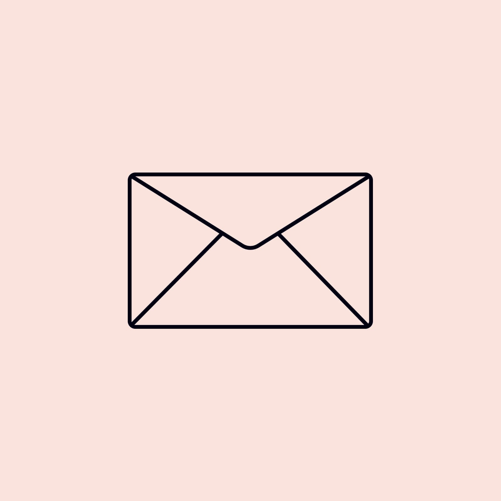 envelope on pink background